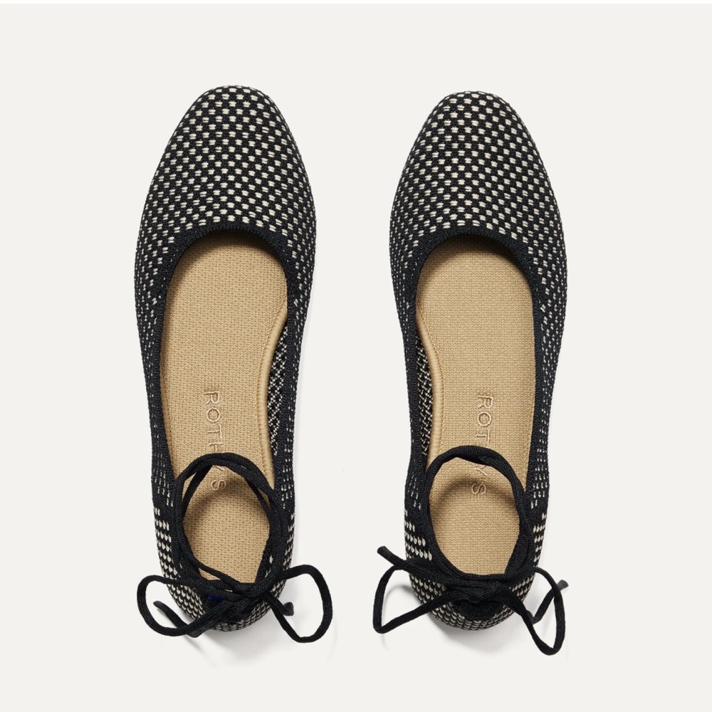 Rothy's Black and White Flats